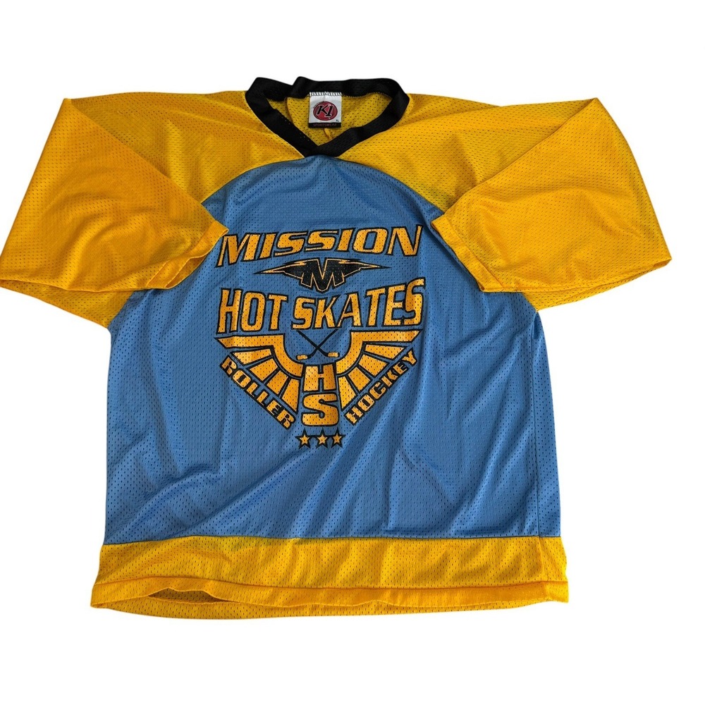 Vintage 2000s Hot Skates Roller Hockey Jersey Mission Y2K Long Island NY #2‎